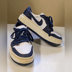 Nike Air Jordan White and Blue Sneakers